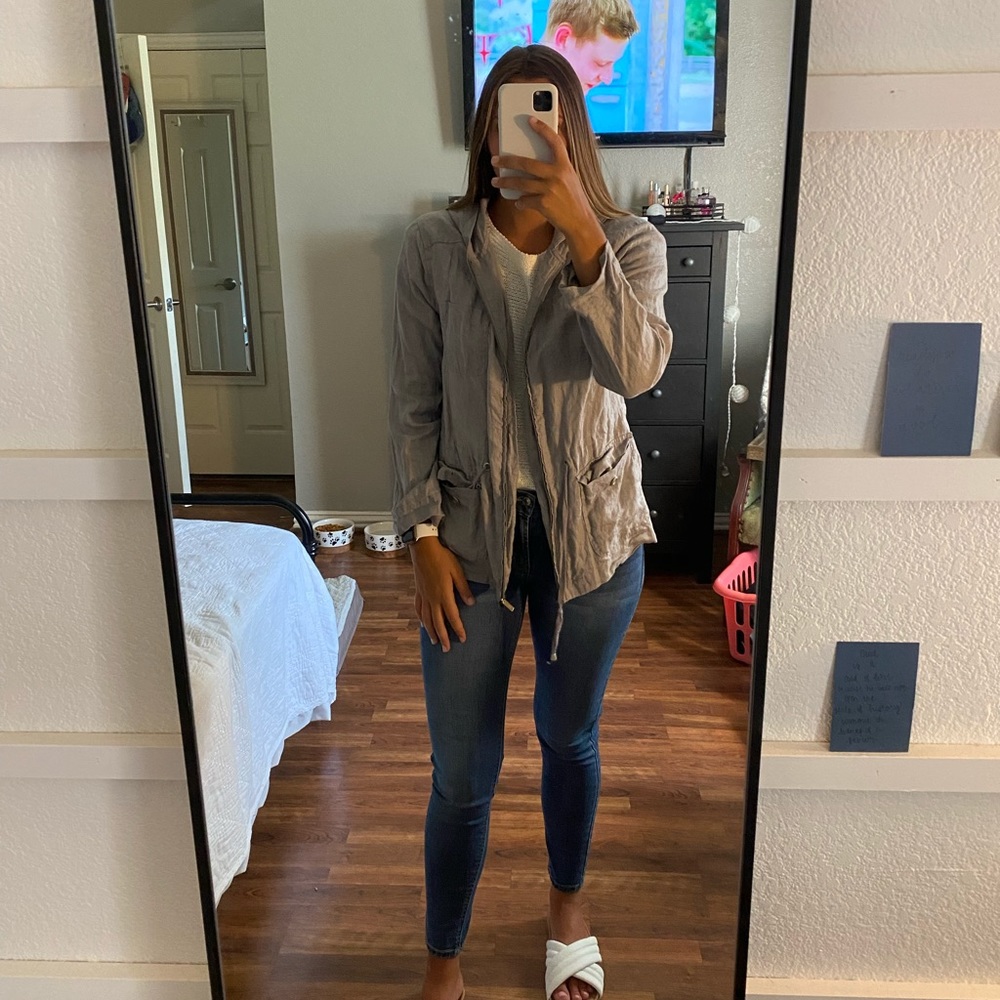 Gray linen jacket